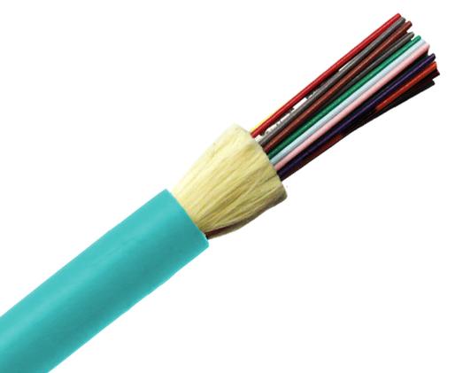 Tight Buffer Distribution Riser OFNR Fiber Optic Cable, Multimode, OM3, Corning Fiber, Indoor