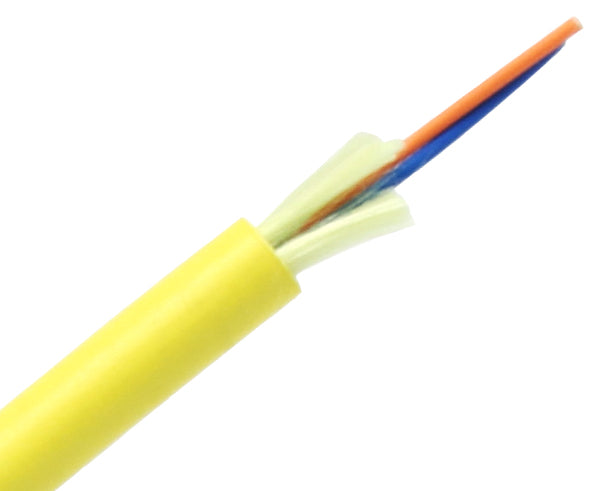 Tight Buffer Distribution Plenum OFNP Fiber Optic Cable, Single Mode, OS2,  Corning Fiber, Indoor