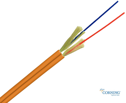 Duplex Cable Corning Fiber Multimode 62.5/125 OM1 Plenum OFNP