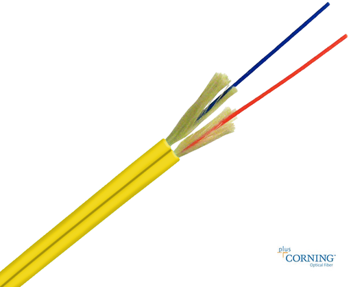 Duplex Cable Corning Fiber Single Mode 9/125 Riser OFNR