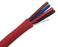 Plenum (FPLP) Fire Alarm Cable, 18/4 AWG Solid Bare Copper Conductors, Red Jacket, 1000 Feet