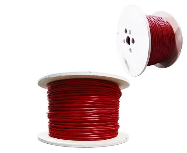 Fire Alarm Cable (Solid) FPLP/CMP FT6 Unshielded, available in a 1000-foot length on a wooden spool, red