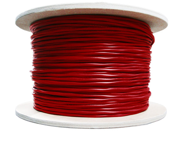 Fire Alarm Cable 12/2 AWG Solid BC FPLR, CMR Unshielded 1000 Foot Red Riser Rated Jacket