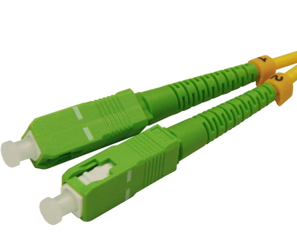 Fiber Optic Patch Cable, SC/UPC to SC/APC, Single-Mode 9/125, Duplex