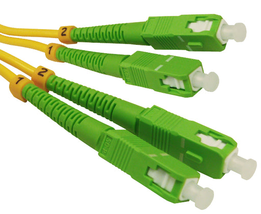 SC/APC-SC/APC, Singlemode, Duplex, Fiber Optic Patch Cable
