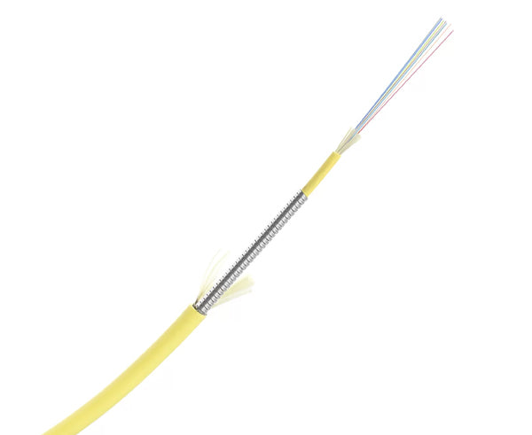 24 Core Micro-Distribution Armored Plenum Fiber Optic Cable, Single Mo ...