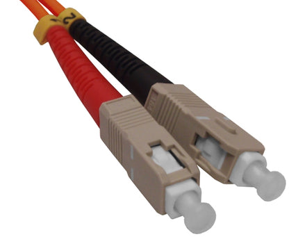 Fiber Optic Patch Cable, SC to ST, Multimode 62.5/125 OM1, Duplex, 15M