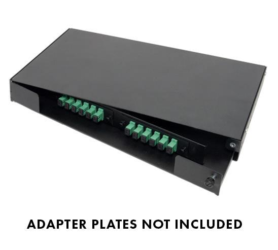 Fiber Patch and Splice Panel, Swing-Out, 1U, 2 Adapter Panel Capacity