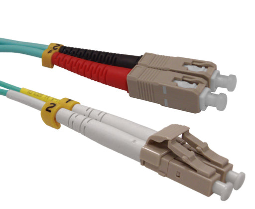 Fiber Optic Patch Cable, OM4, LC-SC, Multimode, 10 Gig, Duplex
