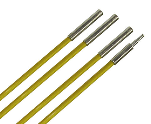 Fiberfish Rod, 1/4" Replacement Rods, 1-3' Male/Female, 1-3' Female/Female & 2 Bullnose Tips, Yellow