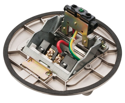 Floor Power Outlet, Round Trapdoor Cover - Inside panel