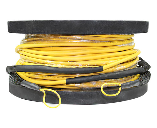 Hybrid Fiber/Power Cable - 6 Strand, Micro Armor CSA Plenum Fiber Optic Cable, Single Mode OS2, Indoor/Outdoor, SC/APC Connectors, With 2x18AWG, and Pulling Eye on BOTH ends - 200FT