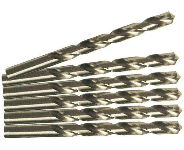 High Performance Jobber High Speed Steel (HSS) Drill Bits - Pack of 6