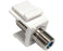 F-81 Coax Keystone Jack, 3GHz, F-Type Female to Female Coupler, White, Ivory and Black  Snap-In Module