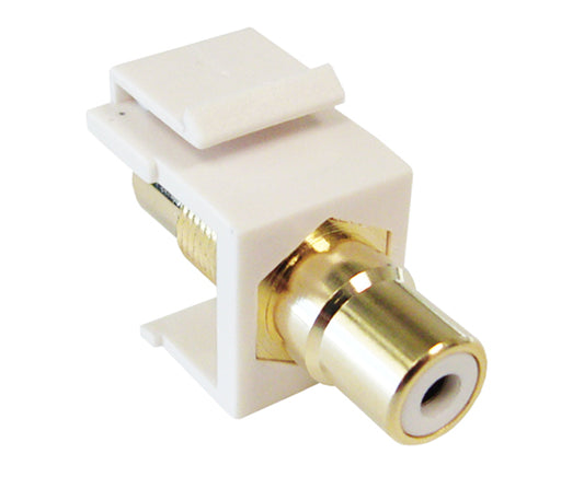 RCA F/F Keystone Module For Wall Plate - WHITE W/ WHITE