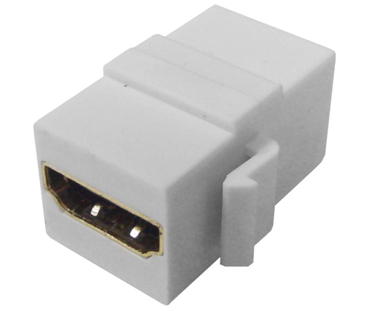 White HDMI Coupler Keystone Jack