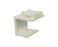 Blank Ivory Keystone Jacks, Snap In, HD Style, UL Listed - angled view