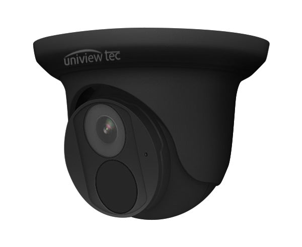 4MP Turret Camera, LightHunter, 2.8mm lens, TDN, WDR, 98ft IR, AI, IP67, 12VDC/PoE, Black housing