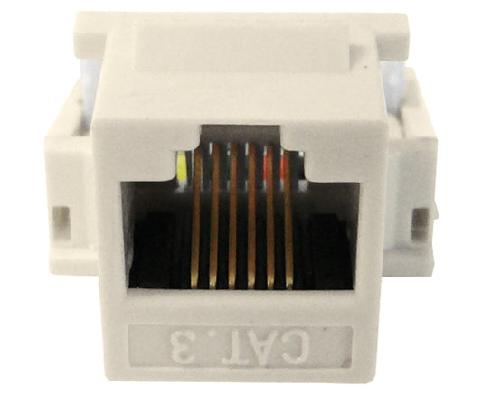 CAT 3 RJ11 RJ12 Keystone Jack, H Style, Gold Plated, 110 type