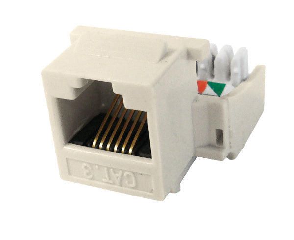 CAT 3 RJ11 RJ12 Keystone Jack, H Style, Gold Plated, 110 type