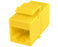 CAT5E Inline Coupler, Unshielded, Snap-In w/Keystone Latch - Yellow