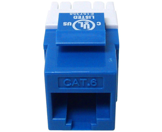 CAT6 MIG+ RJ45 Keystone Jack, Unshielded, Component Rated, High Density - Black
