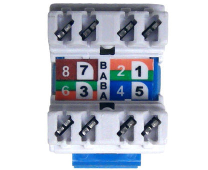 CAT6 MIG+ RJ45 Keystone Jack, Unshielded, Component Rated, High Density - Black