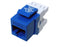 CAT 6 Keystone Jack, MIG+ Component Rated 180™ High Density Data Jack - Blue