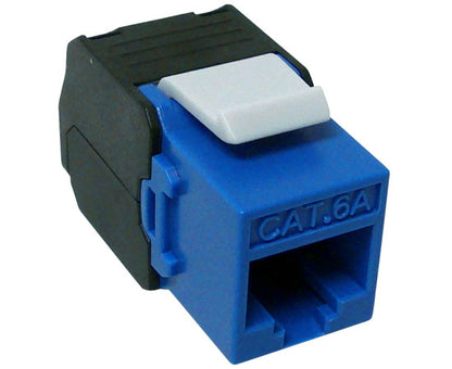 CAT6A RJ45 Keystone Jack, Unshielded, 180-Degree, MIG+, 10G Rated
