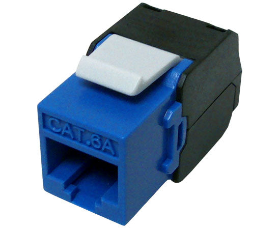 CAT6A RJ45 Keystone Jack, Unshielded, 180-Degree, MIG+, 10G Rated