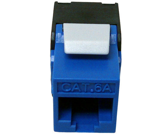 CAT6A RJ45 Keystone Jack, Unshielded, 180-Degree, MIG+, 10G Rated