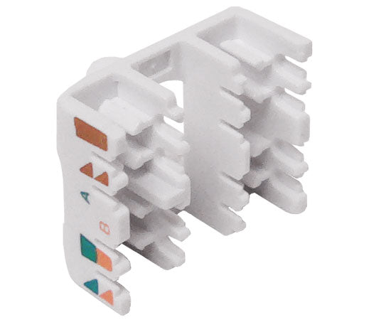 CAT6A RJ45 Keystone Jack, Unshielded, 180-Degree, MIG+, 10G Rated