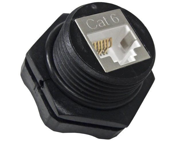 CAT6 RJ45 Shielded Industrial Panel Mount Keystone Jack, Water Sealed, Outdoor