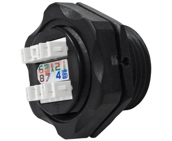 CAT6 RJ45 Shielded Industrial Panel Mount Keystone Jack, Water Sealed, Outdoor