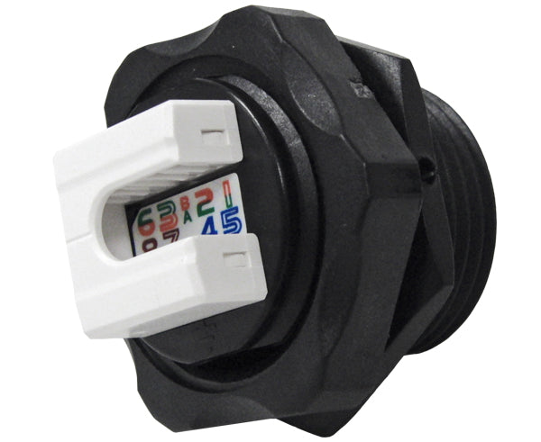 CAT6 RJ45 Shielded Industrial Panel Mount Keystone Jack, Water Sealed, Outdoor