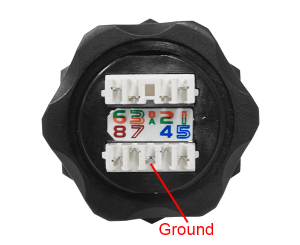 CAT6 RJ45 Shielded Industrial Panel Mount Keystone Jack, Water Sealed, Outdoor