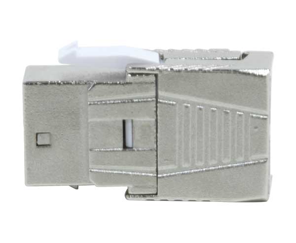 CAT8 Keystone Jack, Shielded, High Density 40G 2Ghz, Toolless, 180 degrees