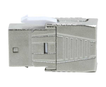 CAT8 Keystone Jack, Shielded, High Density 40G 2Ghz, Toolless, 180 degrees