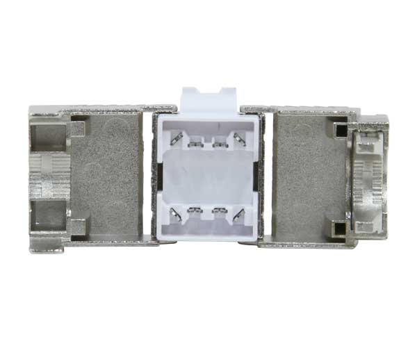 CAT8 Keystone Jack, Shielded, High Density 40G 2Ghz, Toolless, 180 degrees