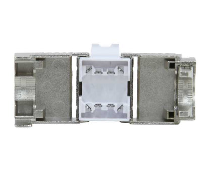 CAT8 Keystone Jack, Shielded, High Density 40G 2Ghz, Toolless, 180 degrees