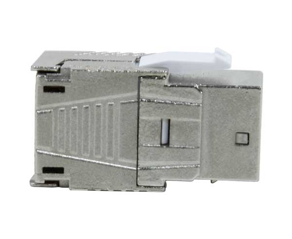 CAT8 Keystone Jack, Shielded, High Density 40G 2Ghz, Toolless, 180 degrees