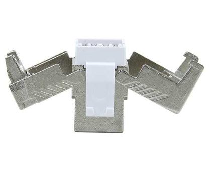 CAT8 Keystone Jack, Shielded, High Density 40G 2Ghz, Toolless, 180 degrees