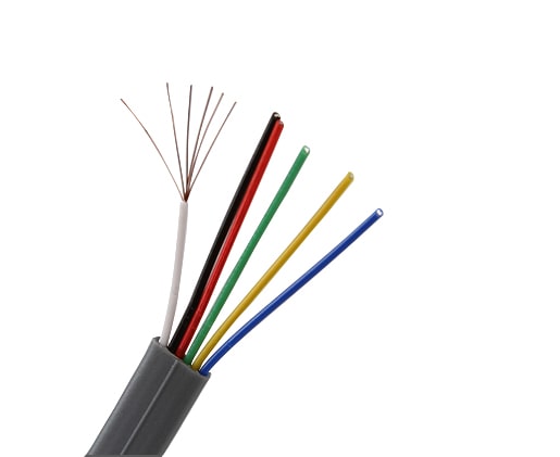 Flat Modular Silver Satin Cable 1000' - 26 AWG UL Listed - 4, 6, and 8 Conductors