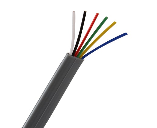 Flat Modular Silver Satin Cable 1000' - 26 AWG UL Listed - 4, 6, and 8 Conductors