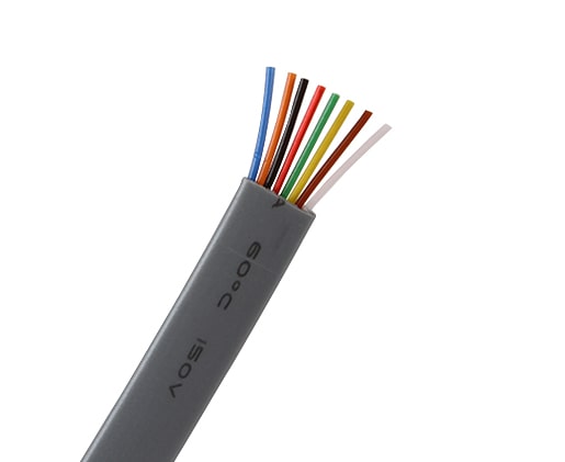 Flat Modular Silver Satin Cable 1000' - 26 AWG UL Listed - 4, 6, and 8 Conductors