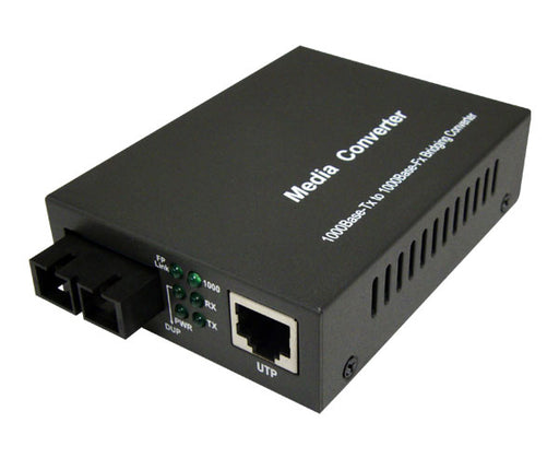 500M 10/100/1000 Base-TX/FX Bridge Multi-Mode Media Converter - SC Connector