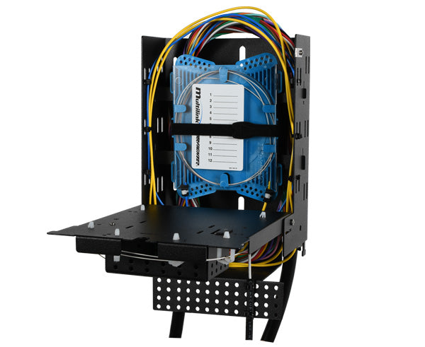 Fiber Splice Terminal, Pedestal/Wall Mount, Up to 12 Ports