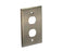 Industrial Outdoor 2-Port Wall Plates for Bulkhead RJ45 Connections - Stainless Steel Finish