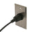 Industrial Outdoor 1-Port Wall Plates for Bulkhead RJ45 Connections - Stainless Steel Finish