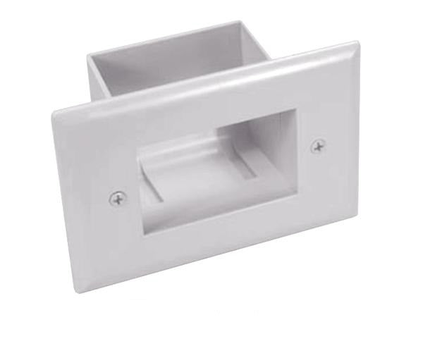 Recessed Low Voltage Cable Plate, Easy Mount